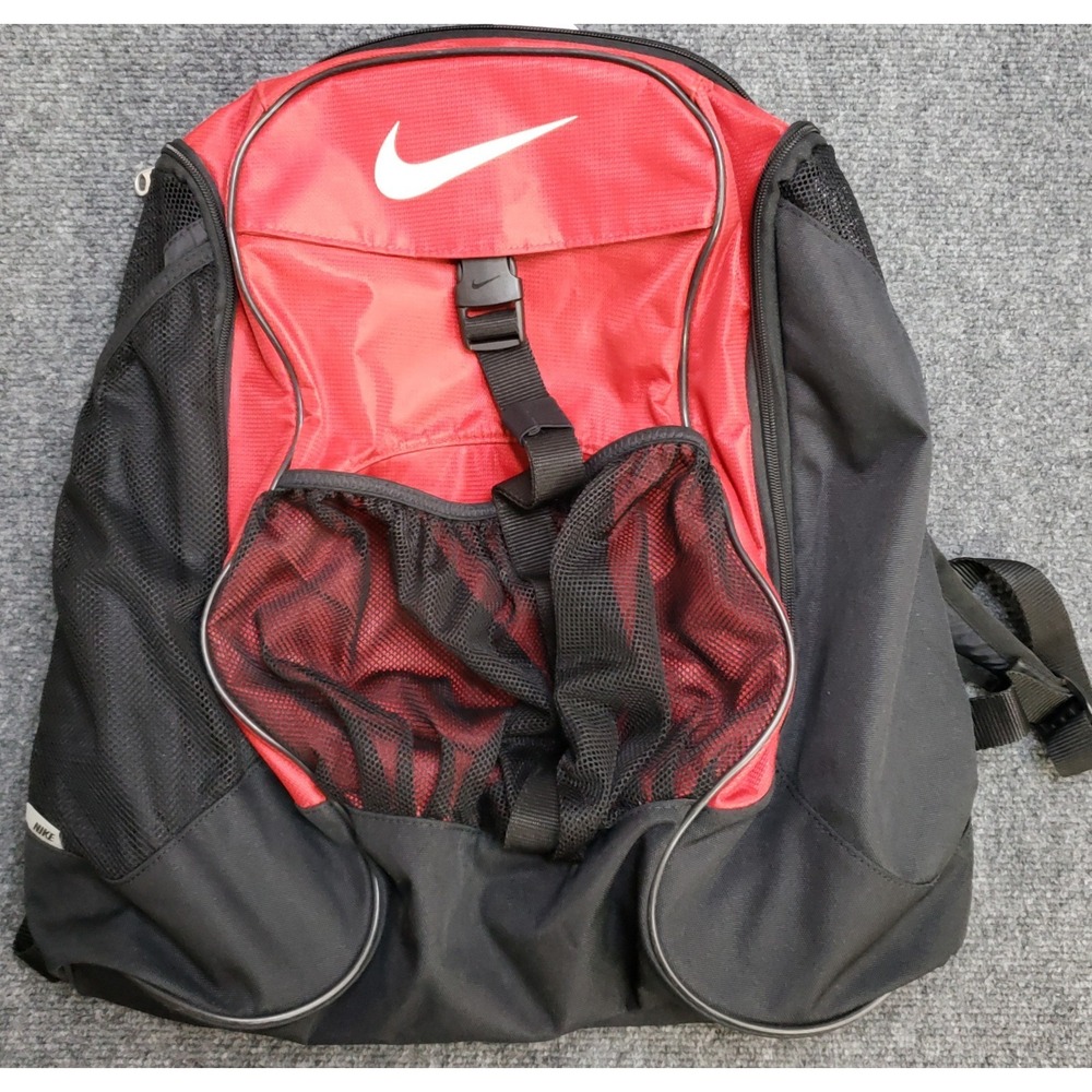 Nike Backpack Red Black Sports Tennis School Gym